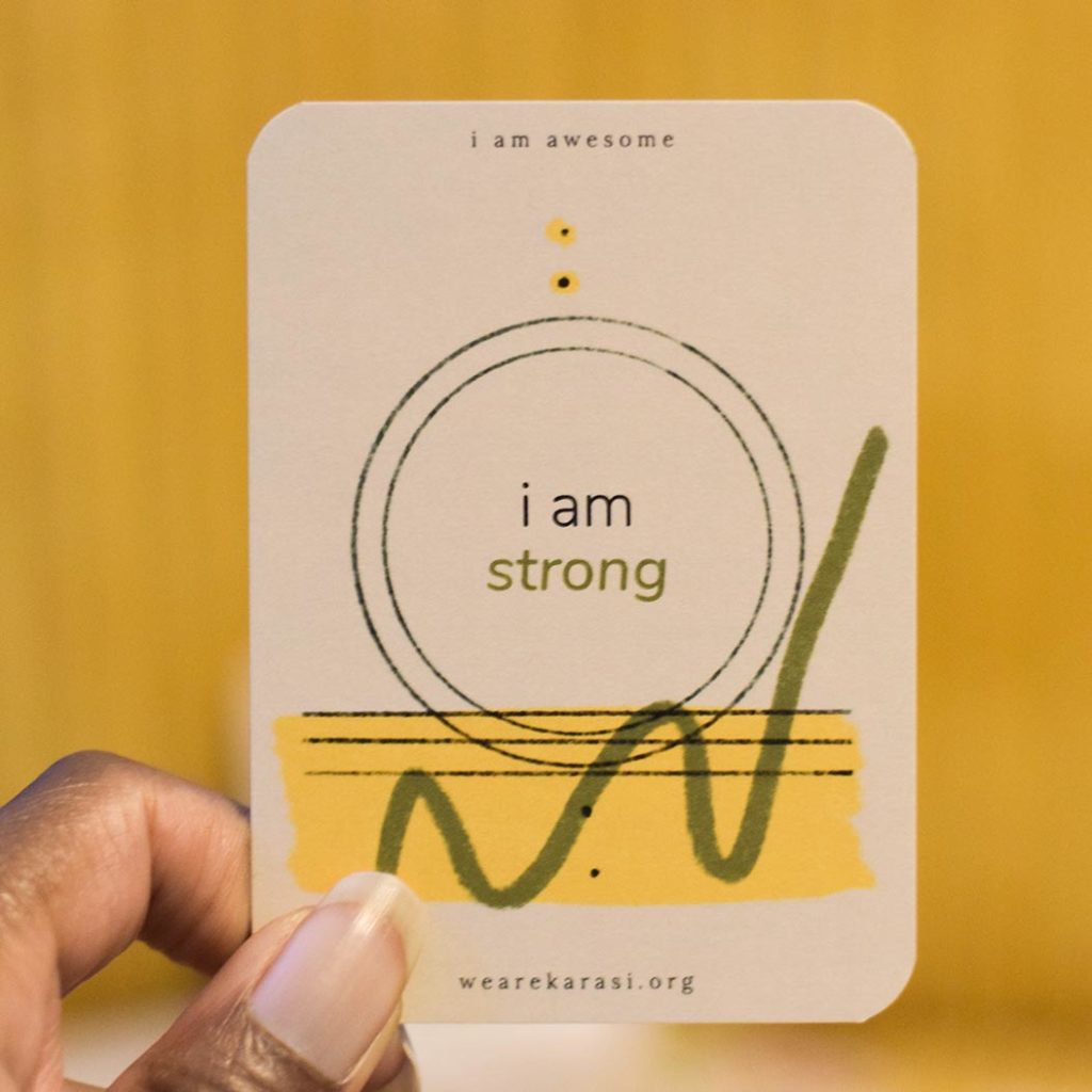 strong affirmation card