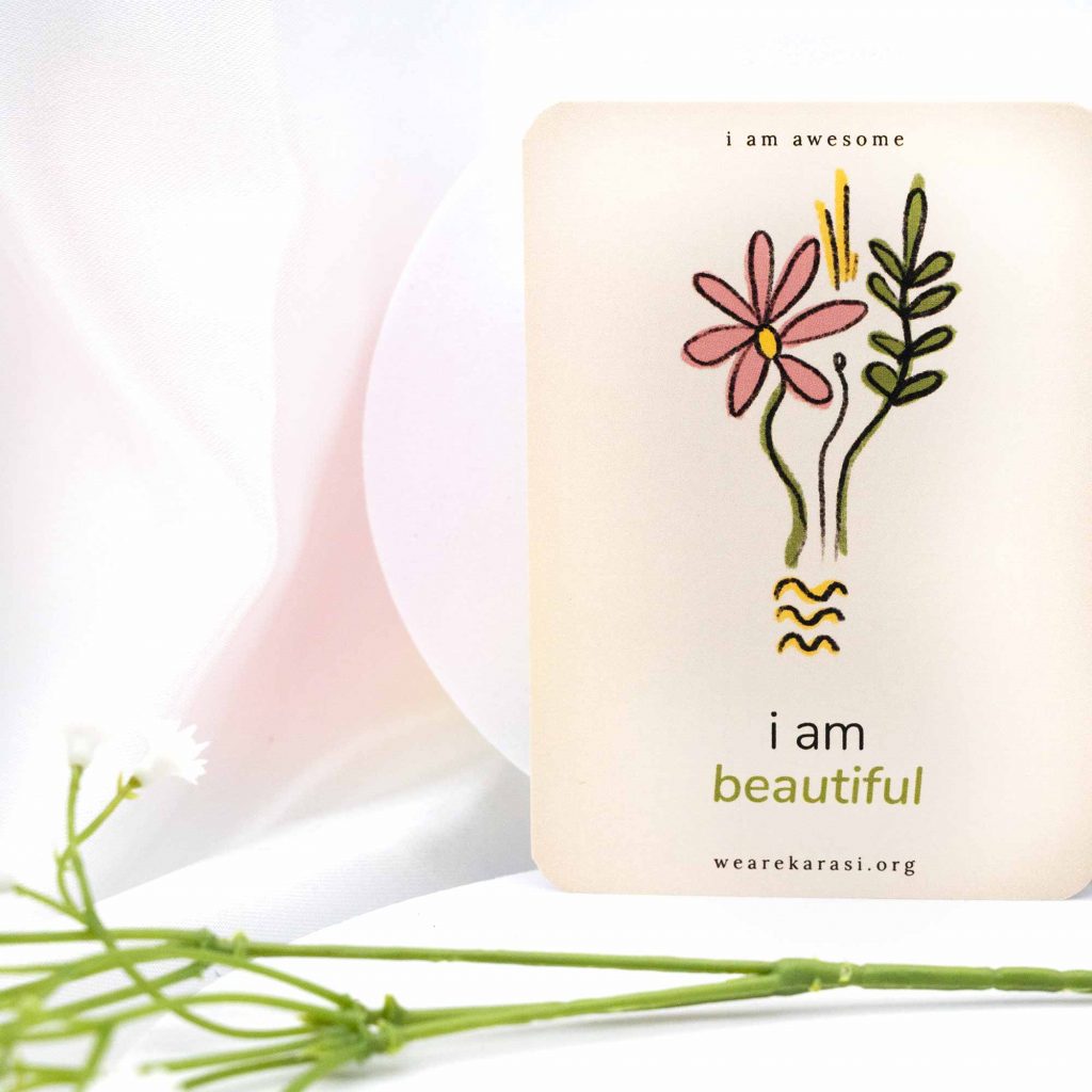 i am beautiful card